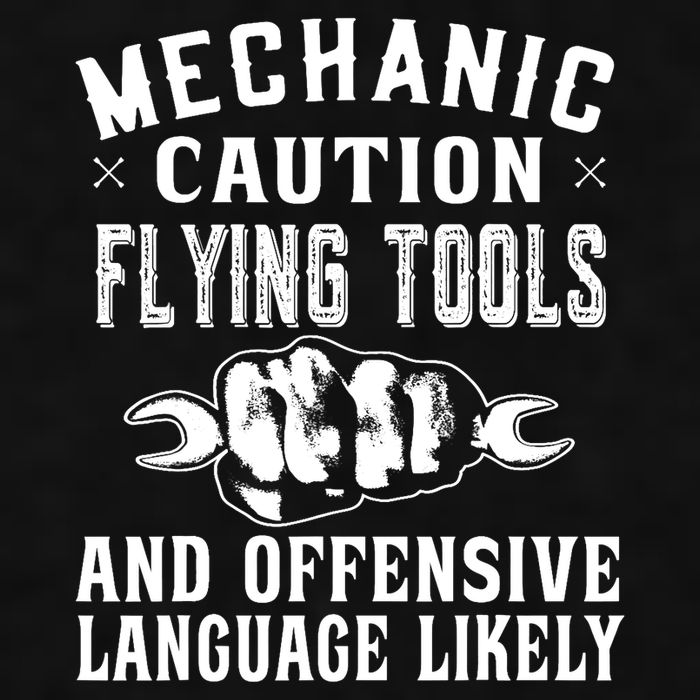Mechanic Caution Flying Tools Funny Auto Mechanic Ladies PosiCharge Tri-Blend Wicking Tank