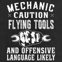 Mechanic Caution Flying Tools Funny Auto Mechanic Tumbler