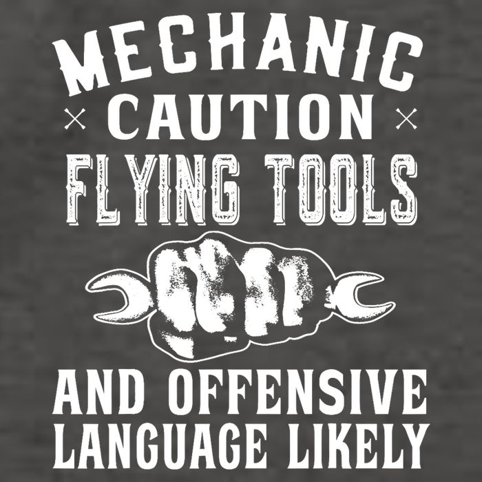 Mechanic Caution Flying Tools Funny Auto Mechanic Vector Backpack