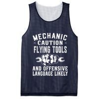 Mechanic Caution Flying Tools Funny Auto Mechanic Mesh Reversible Basketball Jersey Tank