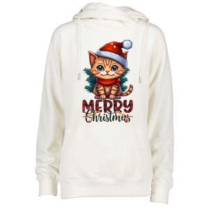 Merry Catmas Funny Cat Mom Cat Dad Christmas Cat Womens Funnel Neck Pullover Hood