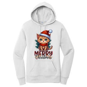 Merry Catmas Funny Cat Mom Cat Dad Christmas Cat Women's Pullover Hoodie