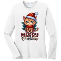 Merry Catmas Funny Cat Mom Cat Dad Christmas Cat Ladies Long Sleeve Shirt