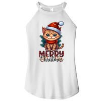 Merry Catmas Funny Cat Mom Cat Dad Christmas Cat Women's Perfect Tri Rocker Tank