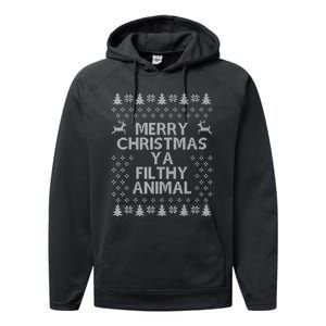 Merry Christmas filthy Xmas animal awesome shirt gift Performance Fleece Hoodie