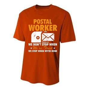 Mail Carrier Funny Gift Postal Worker S Mailman Gift Performance Sprint T-Shirt