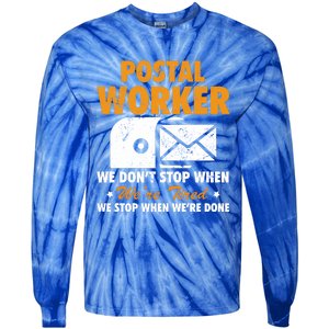 Mail Carrier Funny Gift Postal Worker S Mailman Gift Tie-Dye Long Sleeve Shirt