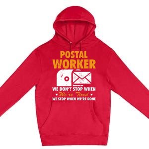 Mail Carrier Funny Gift Postal Worker S Mailman Gift Premium Pullover Hoodie