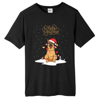 Merry Christmas Funny Xmas Christmas German Shepherd Tall Fusion ChromaSoft Performance T-Shirt