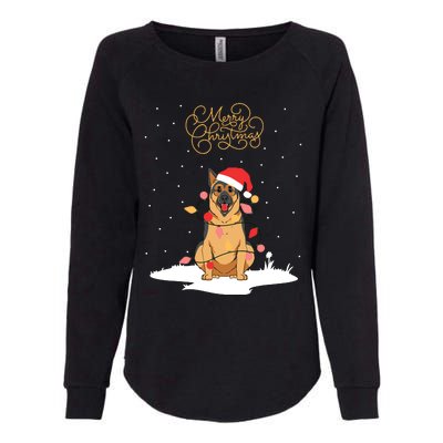 Merry Christmas Funny Xmas Christmas German Shepherd Womens California Wash Sweatshirt