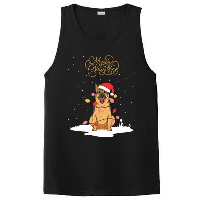 Merry Christmas Funny Xmas Christmas German Shepherd PosiCharge Competitor Tank