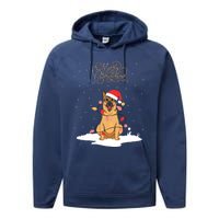 Merry Christmas Funny Xmas Christmas German Shepherd Performance Fleece Hoodie