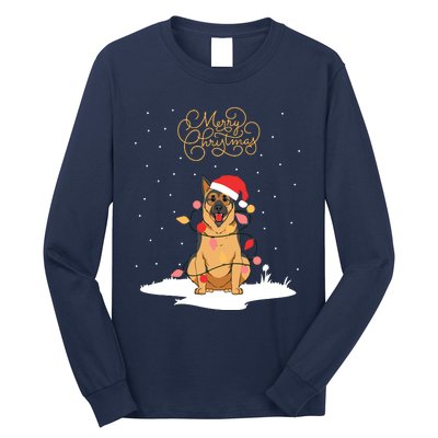 Merry Christmas Funny Xmas Christmas German Shepherd Long Sleeve Shirt