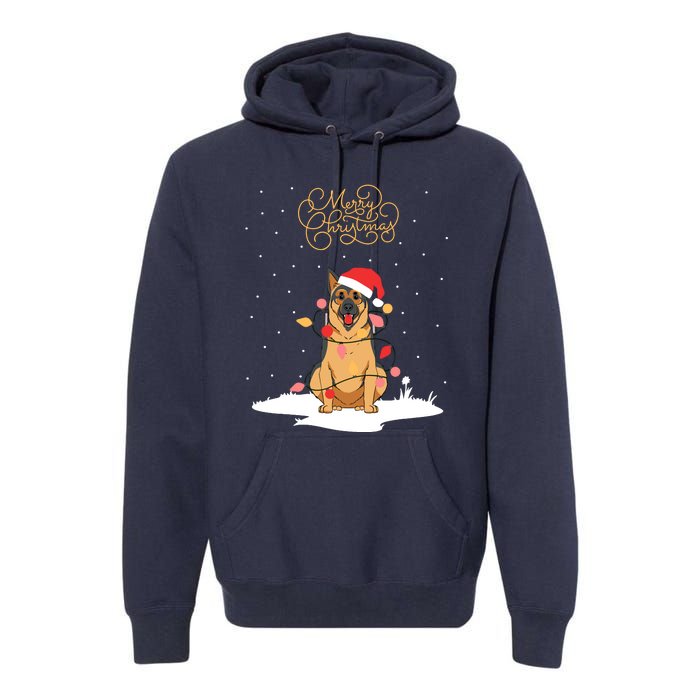 Merry Christmas Funny Xmas Christmas German Shepherd Premium Hoodie