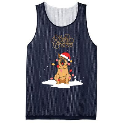 Merry Christmas Funny Xmas Christmas German Shepherd Mesh Reversible Basketball Jersey Tank