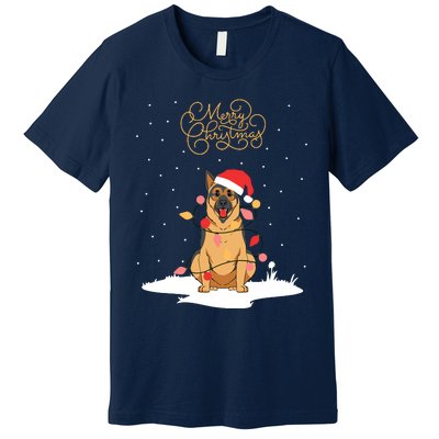 Merry Christmas Funny Xmas Christmas German Shepherd Premium T-Shirt