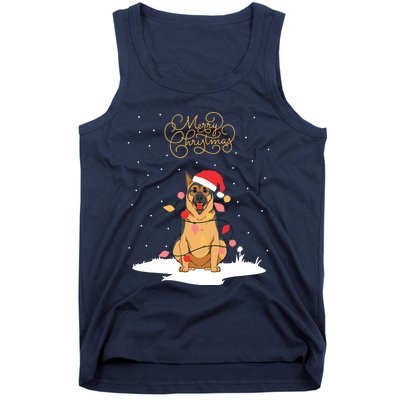 Merry Christmas Funny Xmas Christmas German Shepherd Tank Top