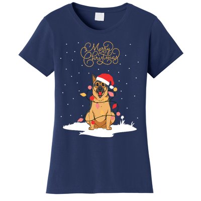 Merry Christmas Funny Xmas Christmas German Shepherd Women's T-Shirt