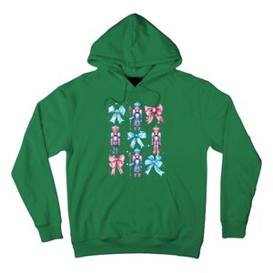 Merry Christmas Funny Nutcracker Coquette Bow Pin.K Gift Hoodie