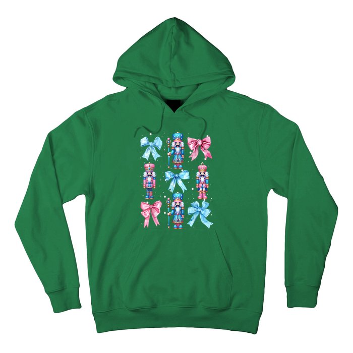 Merry Christmas Funny Nutcracker Coquette Bow Pin.K Gift Hoodie