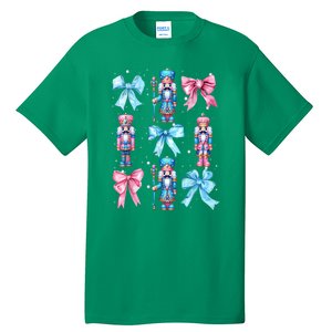 Merry Christmas Funny Nutcracker Coquette Bow Pin.K Gift Tall T-Shirt