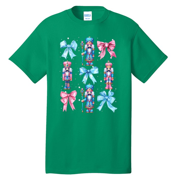 Merry Christmas Funny Nutcracker Coquette Bow Pin.K Gift Tall T-Shirt