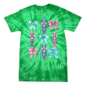 Merry Christmas Funny Nutcracker Coquette Bow Pin.K Gift Tie-Dye T-Shirt