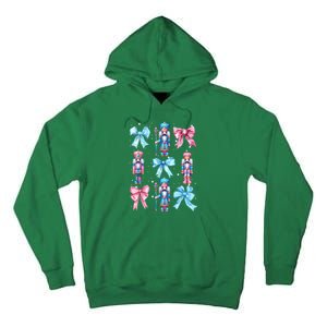 Merry Christmas Funny Nutcracker Coquette Bow Pin.K Gift Tall Hoodie