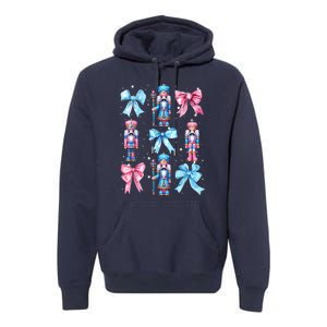 Merry Christmas Funny Nutcracker Coquette Bow Pin.K Gift Premium Hoodie