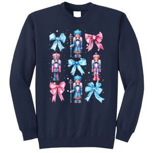 Merry Christmas Funny Nutcracker Coquette Bow Pin.K Gift Tall Sweatshirt