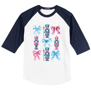 Merry Christmas Funny Nutcracker Coquette Bow Pin.K Gift Baseball Sleeve Shirt