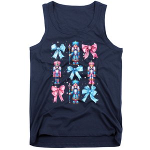 Merry Christmas Funny Nutcracker Coquette Bow Pin.K Gift Tank Top