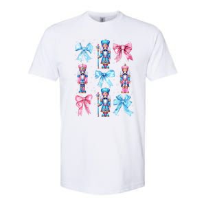 Merry Christmas Funny Nutcracker Coquette Bow Pin.K Gift Softstyle CVC T-Shirt