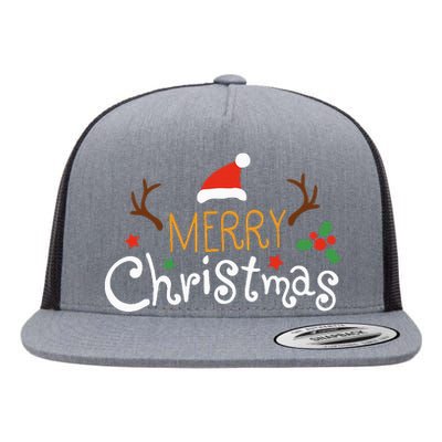 Merry Christmas Family Matching Outfits Xmas Flat Bill Trucker Hat