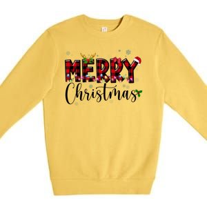 Merry Christmas Festive Cute Holiday Premium Crewneck Sweatshirt