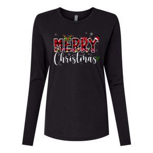 Merry Christmas Festive Cute Holiday Womens Cotton Relaxed Long Sleeve T-Shirt