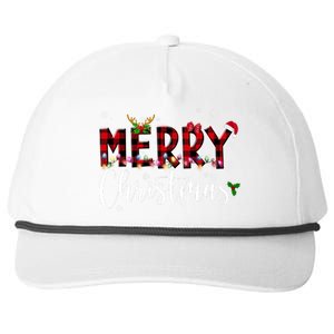 Merry Christmas Festive Cute Holiday Snapback Five-Panel Rope Hat