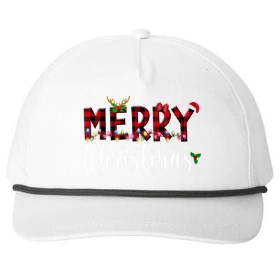 Merry Christmas Festive Cute Holiday Snapback Five-Panel Rope Hat