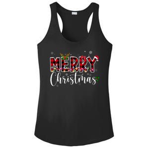 Merry Christmas Festive Cute Holiday Ladies PosiCharge Competitor Racerback Tank