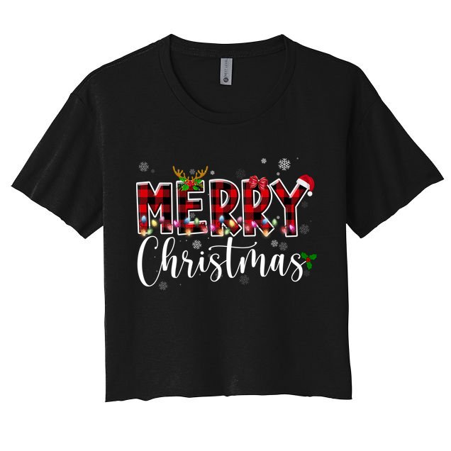Merry Christmas Festive Cute Holiday Crop Top