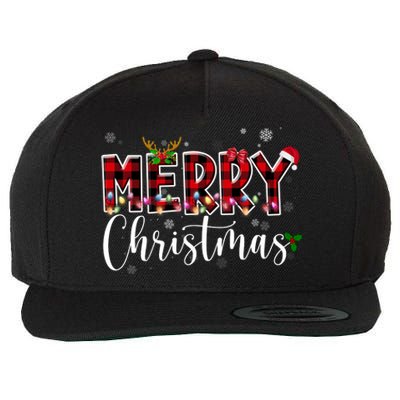 Merry Christmas Festive Cute Holiday Wool Snapback Cap