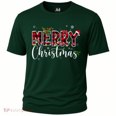 Merry Christmas Festive Cute Holiday Cooling Performance Crew T-Shirt