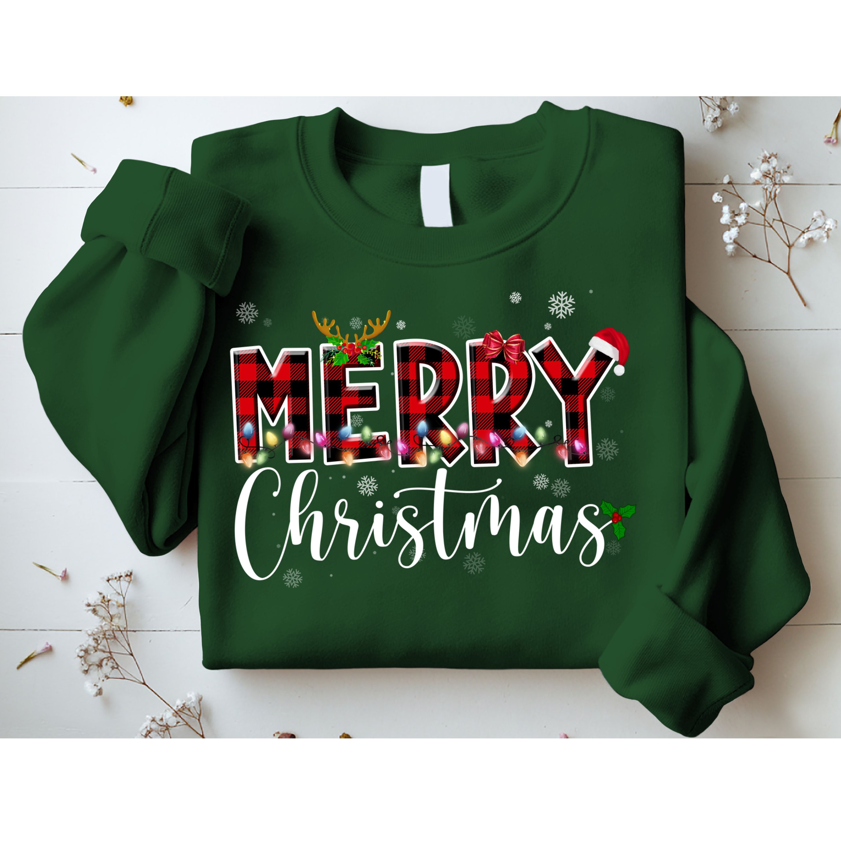 Merry Christmas Festive Cute Holiday Sweatshirt
