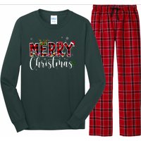 Merry Christmas Festive Cute Holiday Long Sleeve Pajama Set