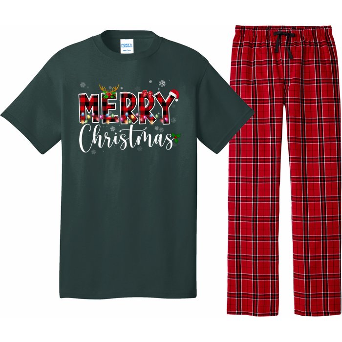 Merry Christmas Festive Cute Holiday Pajama Set