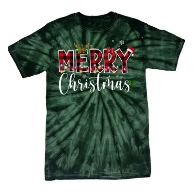 Merry Christmas Festive Cute Holiday Tie-Dye T-Shirt