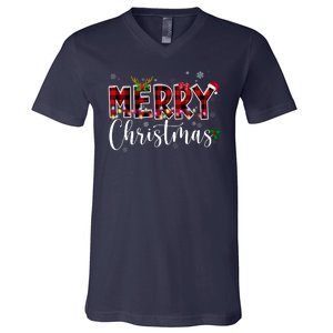 Merry Christmas Festive Cute Holiday V-Neck T-Shirt