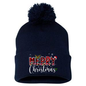 Merry Christmas Festive Cute Holiday Pom Pom 12in Knit Beanie