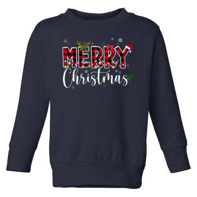 Merry Christmas Festive Cute Holiday Toddler Sweatshirt