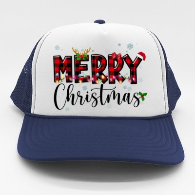 Merry Christmas Festive Cute Holiday Trucker Hat